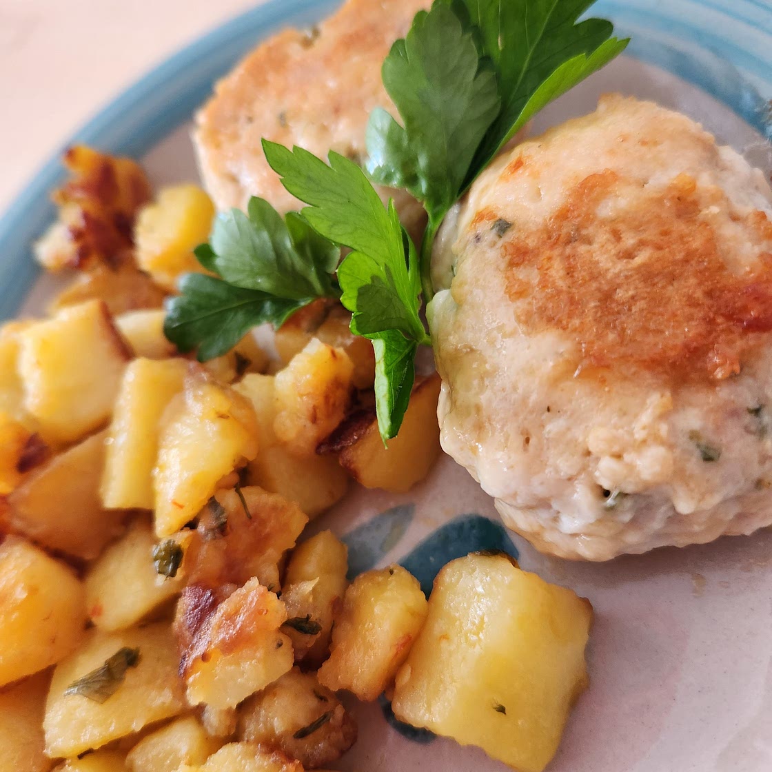 Chicken cheese rissoles