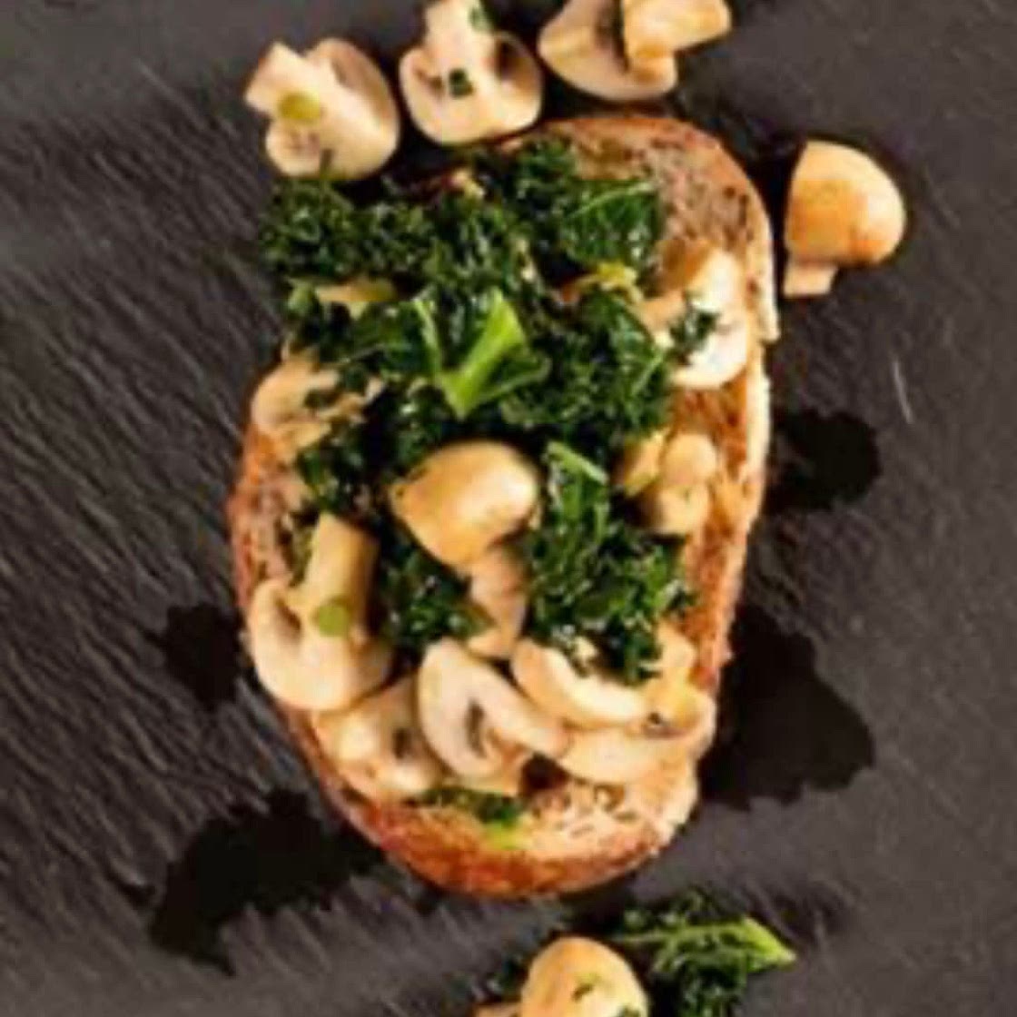Mushroom & Cavolo Nero on toast 