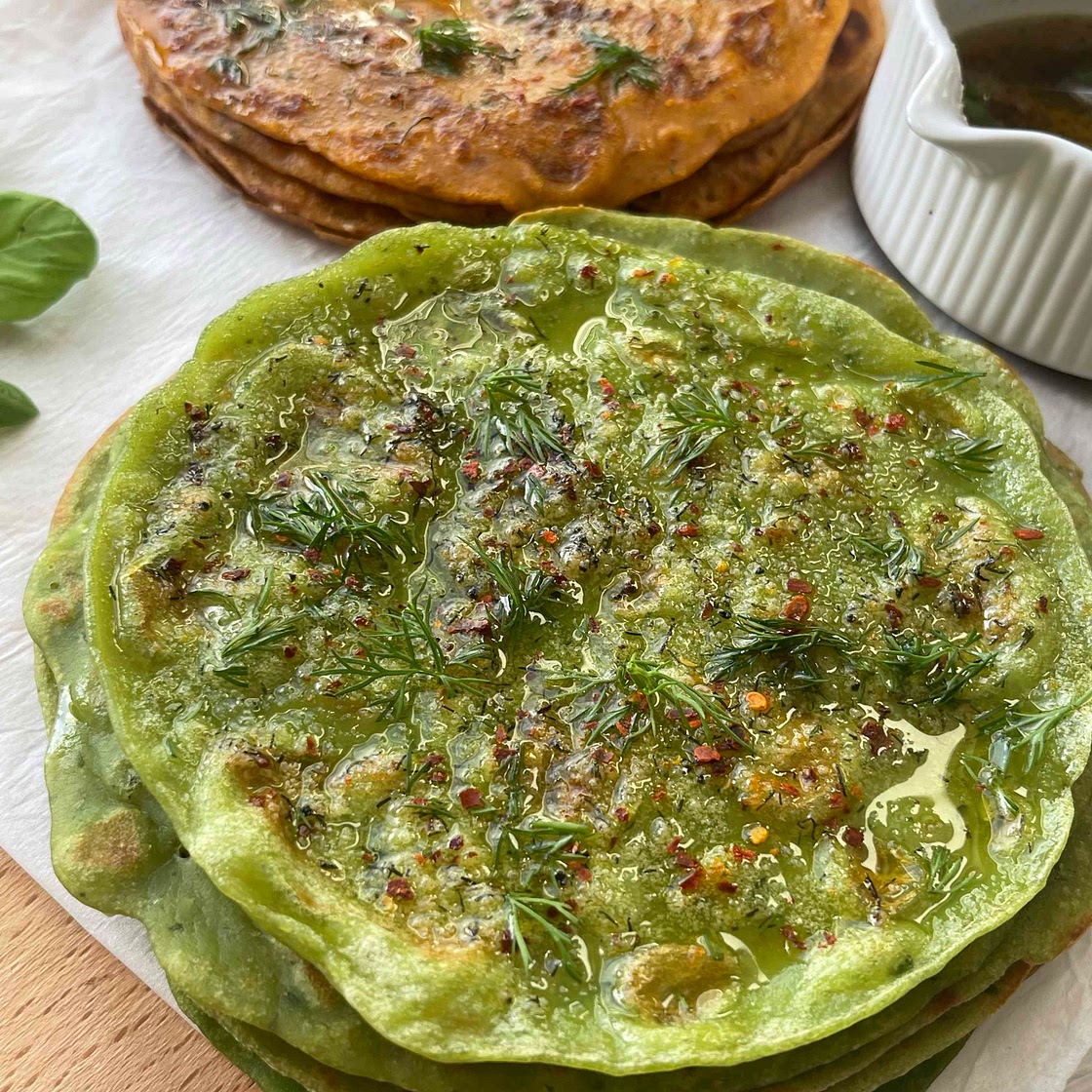 5 Minute Pesto flatbreads
