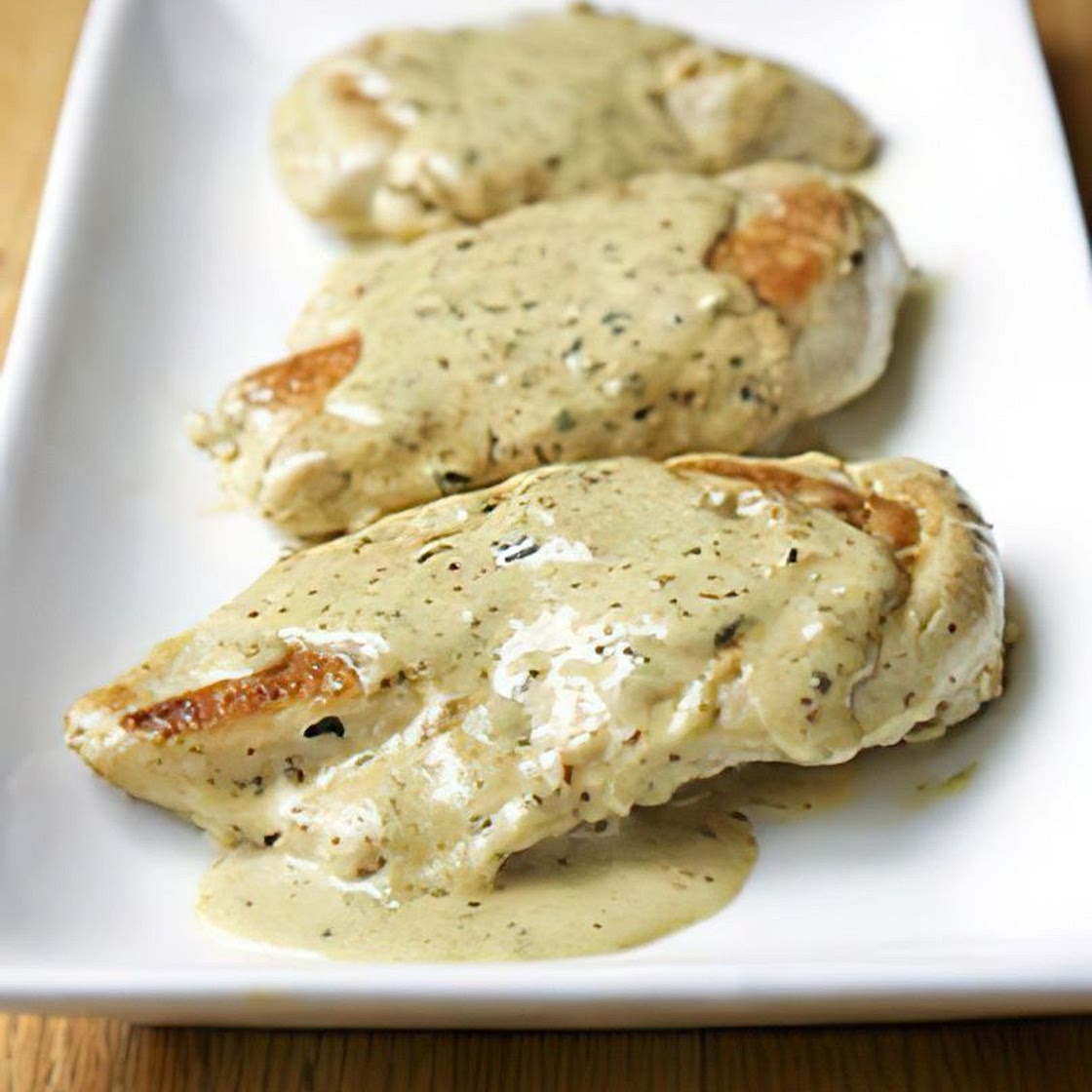 Escalope de poulet à la moutarde