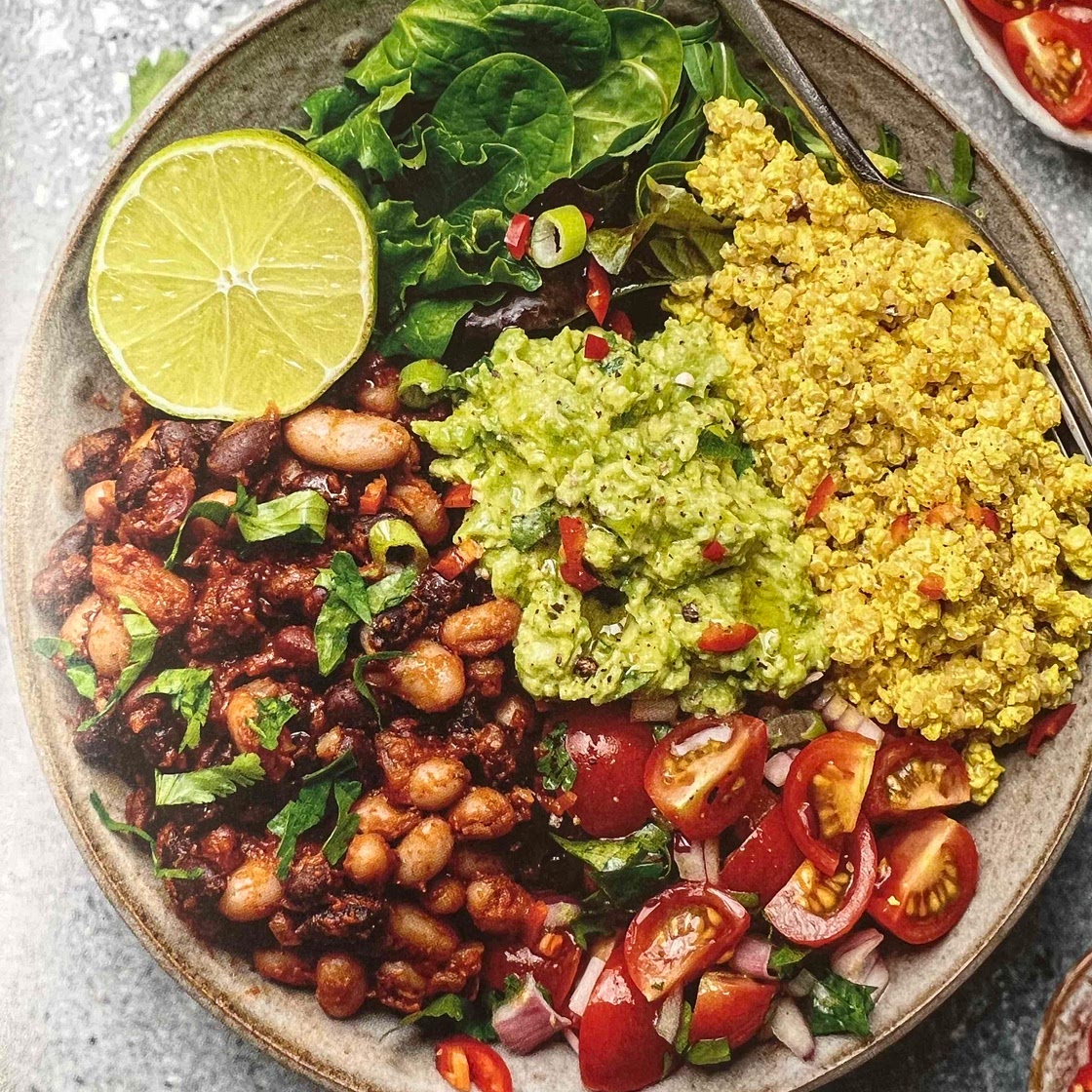 Mexican tofu scramble & quinoa bowl