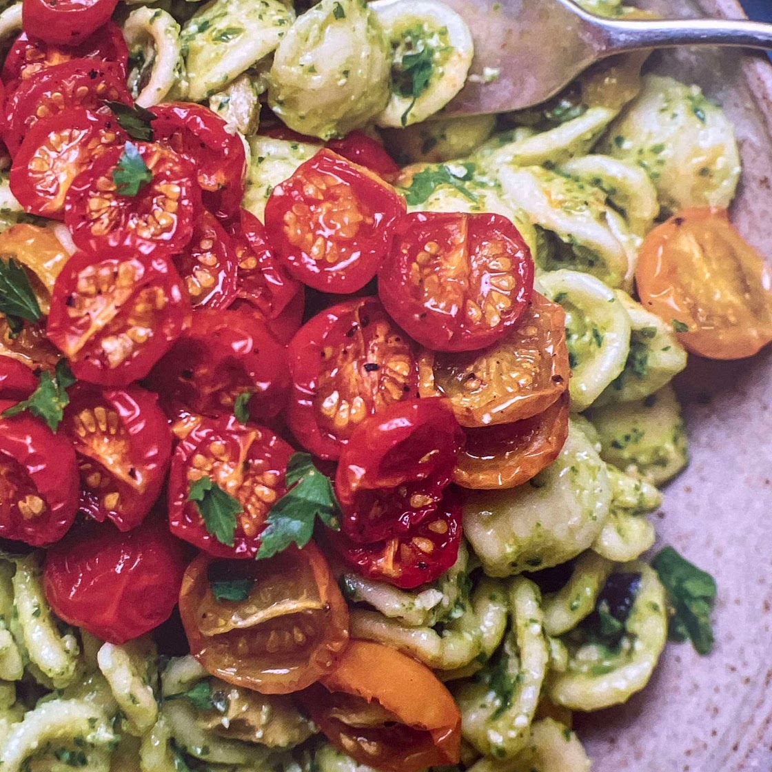 Gremolata Rigatoni with Roasted Tomatoes