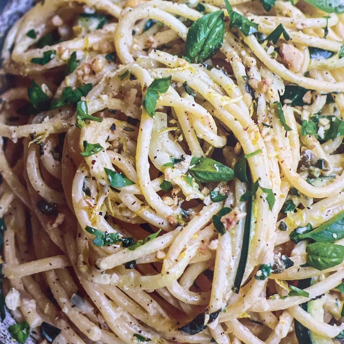 Lemon & Tahini Courgette Pasta