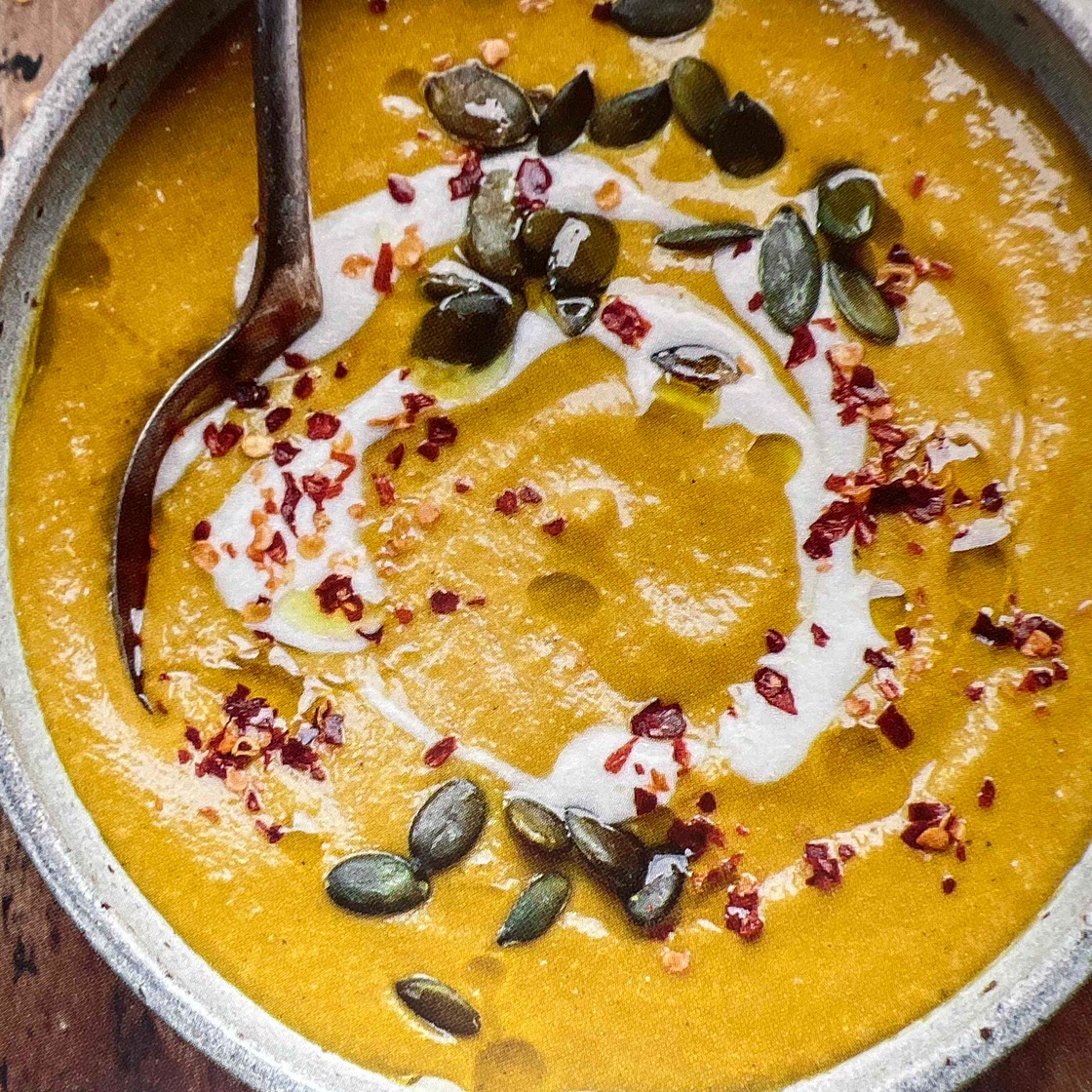 Curried Red lentil & butternut squash soup 