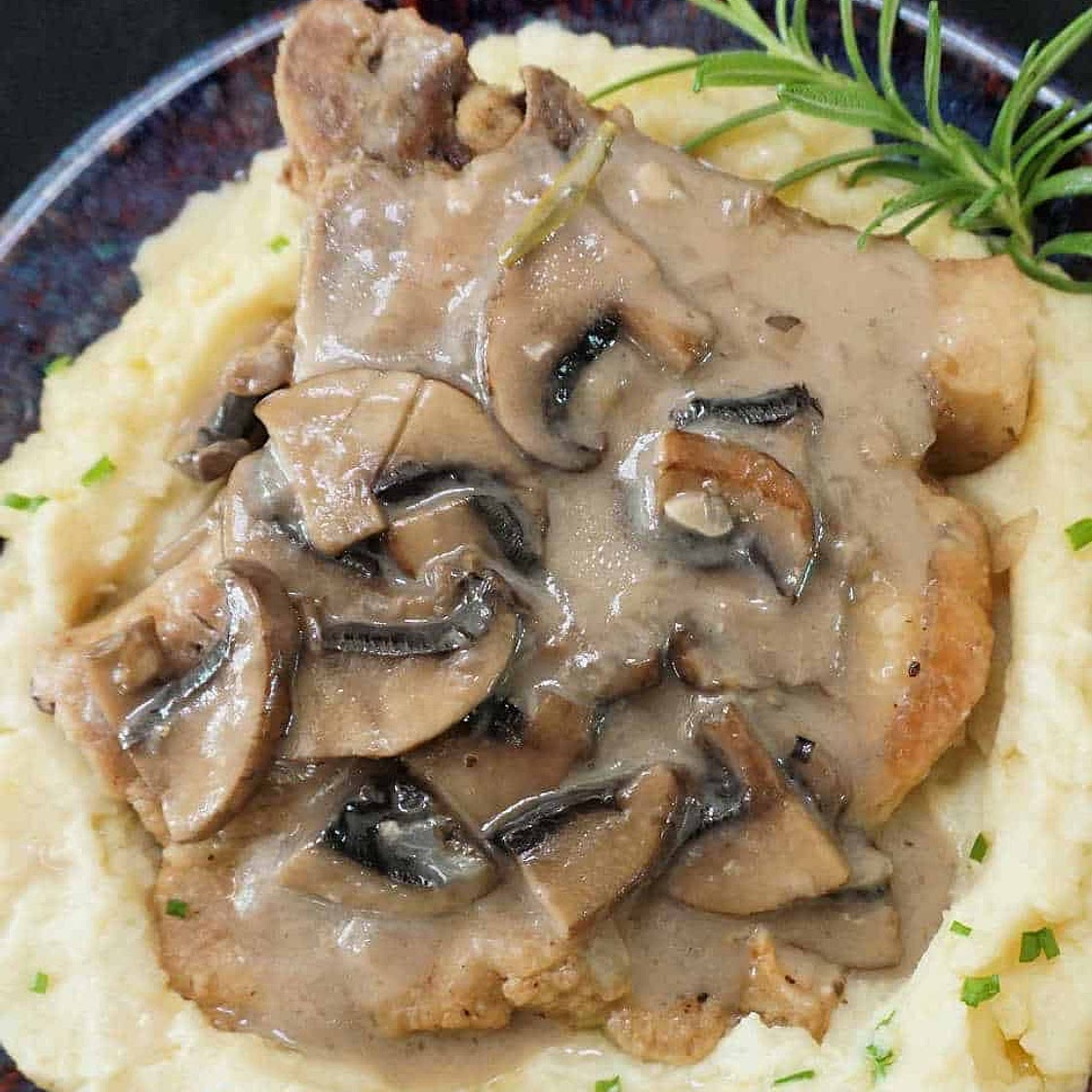 Instant Pot Pork Loin Chops With Mushroom gravy