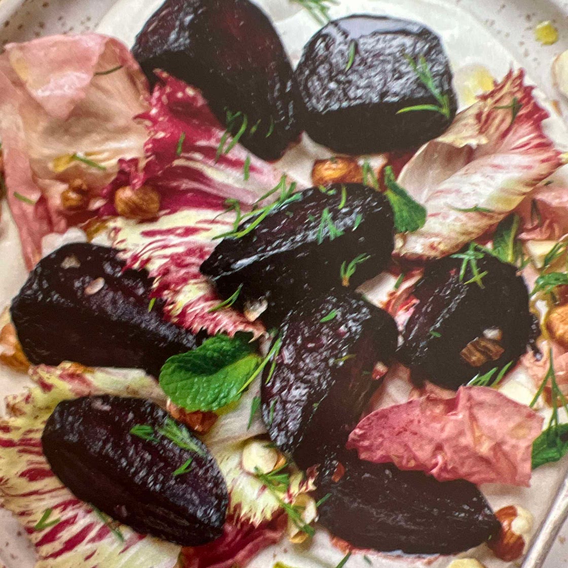 Balsamic Beetroot with Whipped Tahini Cream