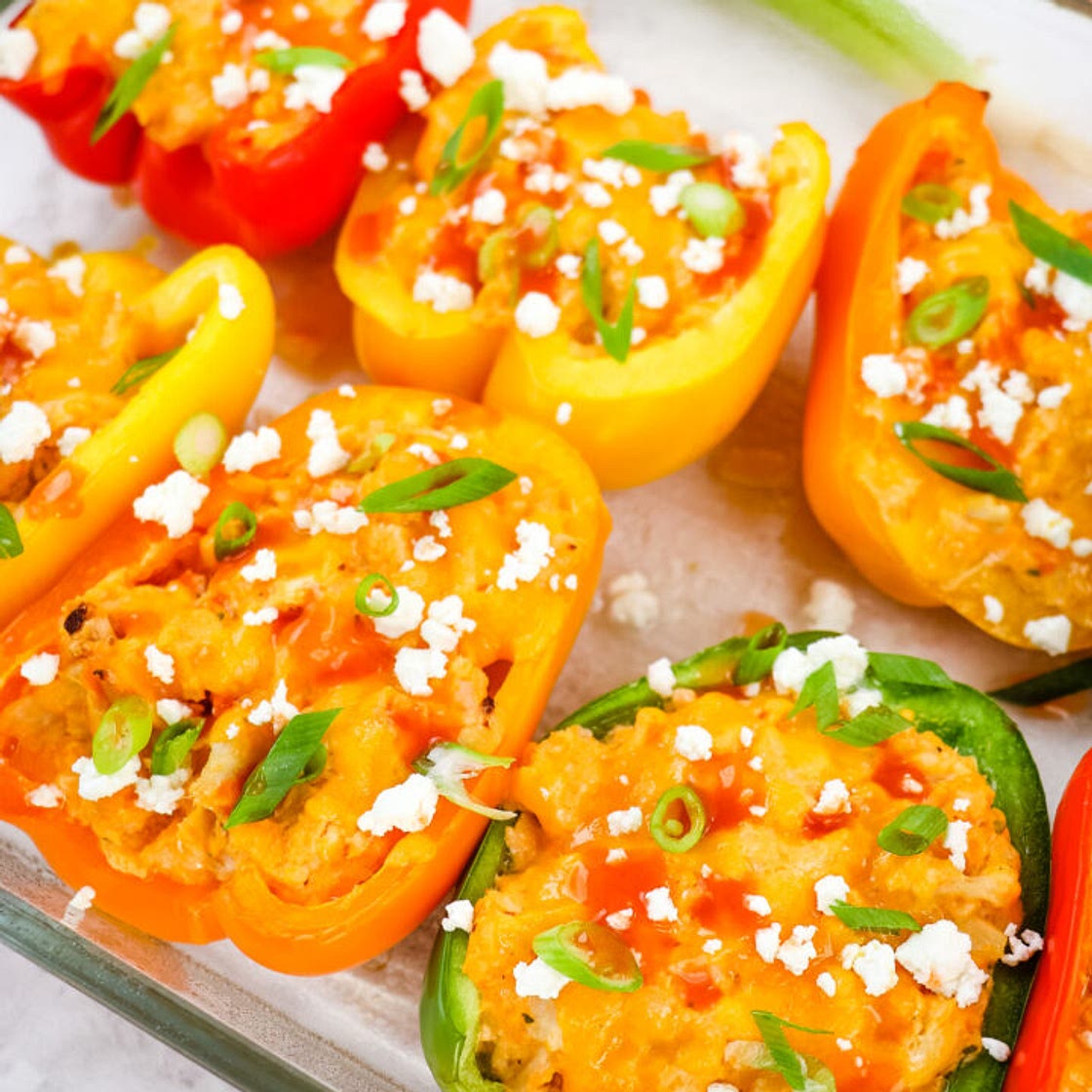 Buffalo Chicken Stuffed Peppers