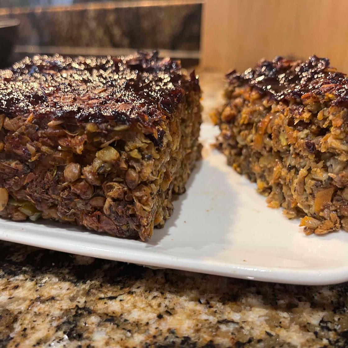Herby Mushroom & Lentil Loaf