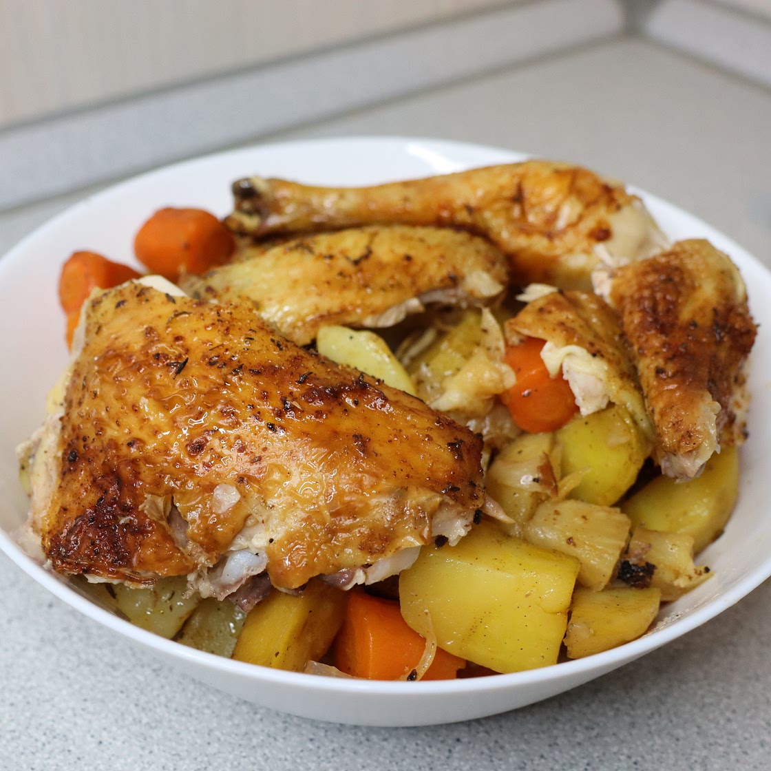 Chicken and Veggies Straight from the Oven
