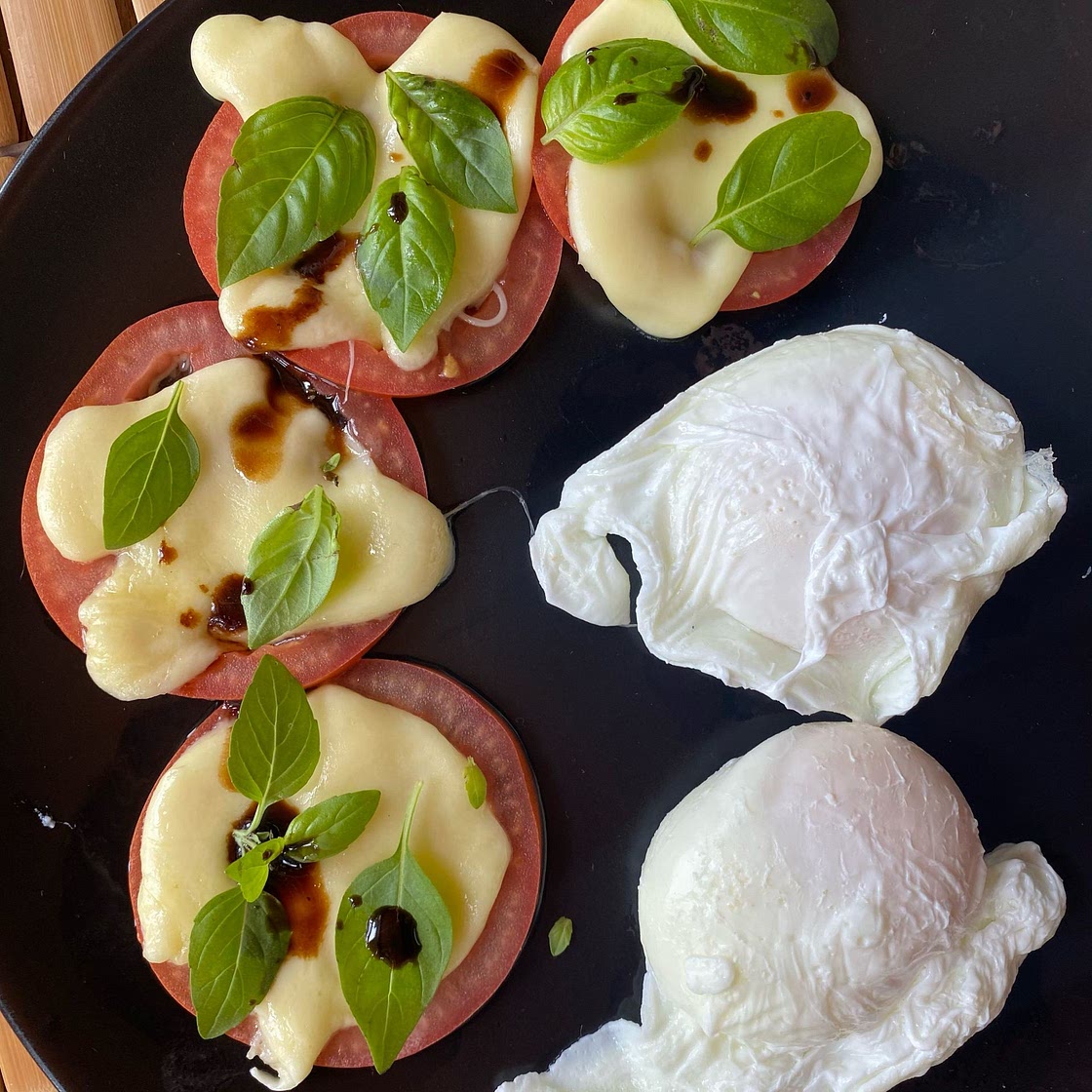 Caprese Poached Eggs