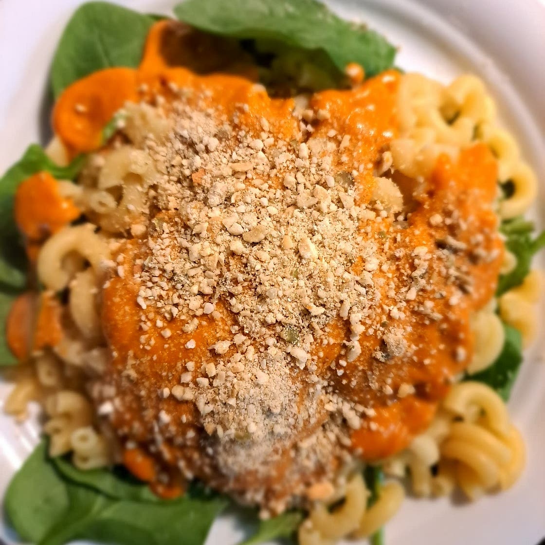 Best Ever Vegan Creamy Tomato Pasta with Vegan Parm