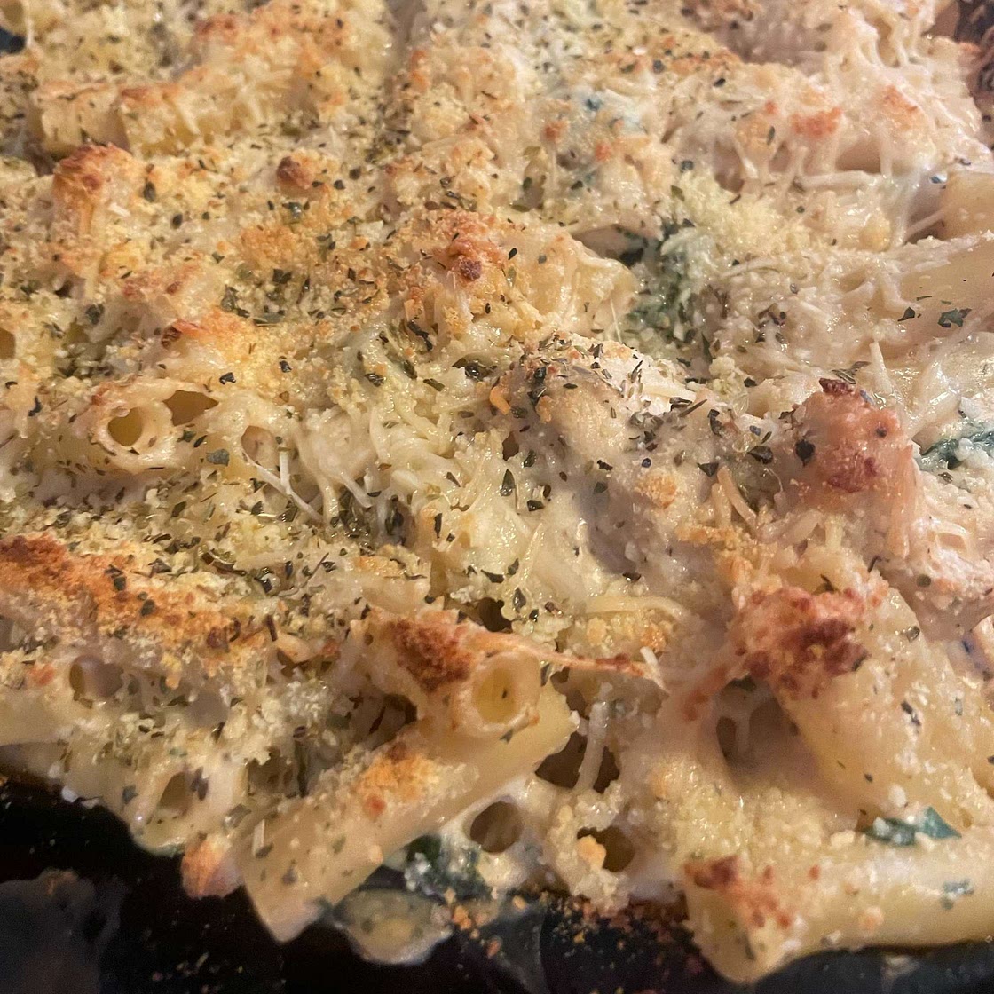 Chicken Alfredo Baked Ziti