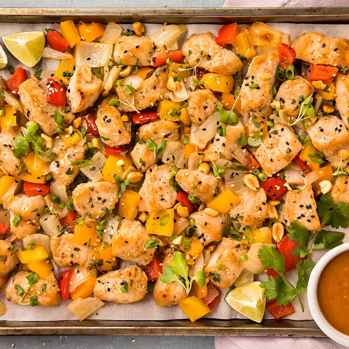 Thai Peanut Chicken with Onions & Peppers
