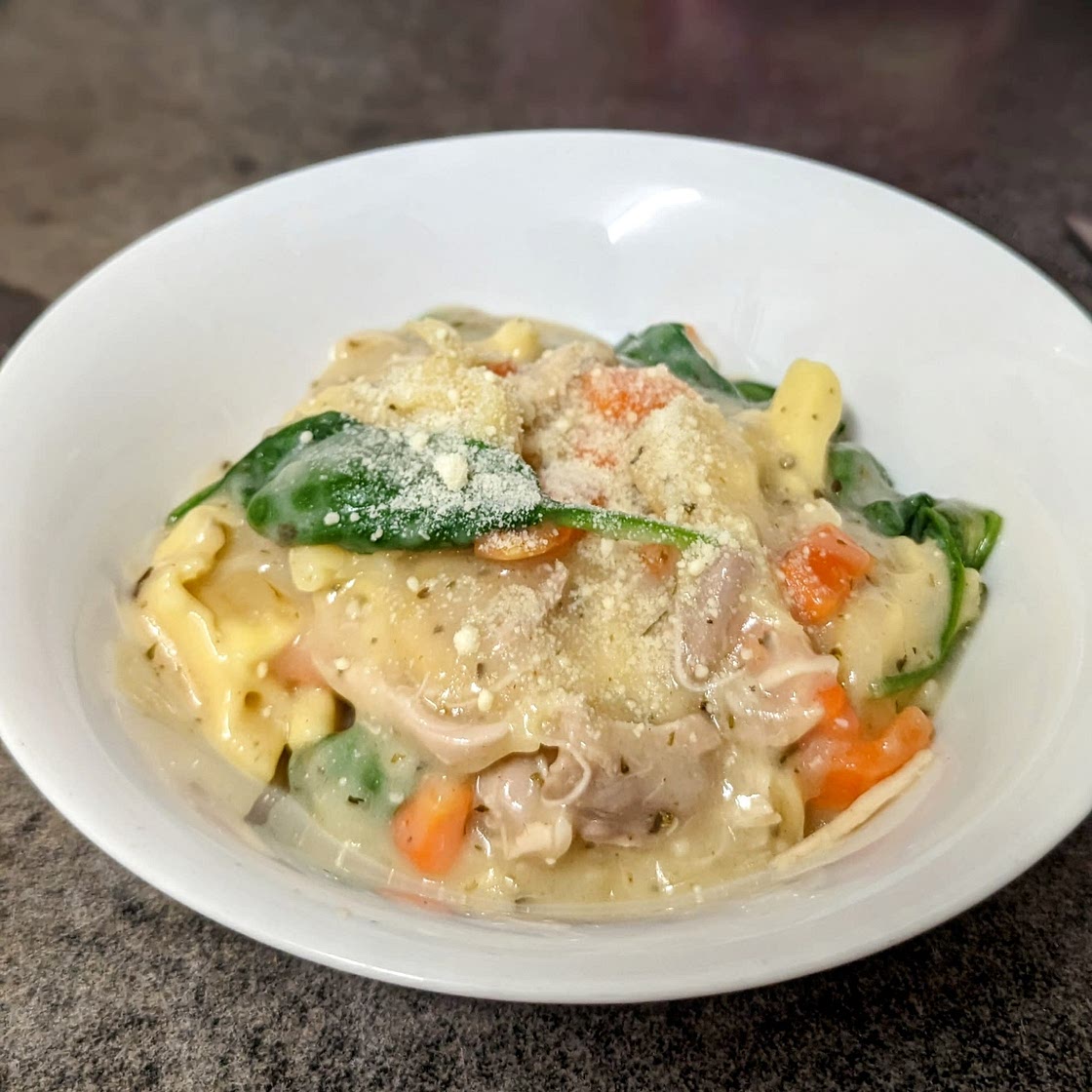 Chicken Alfredo Soup with Tortellini
