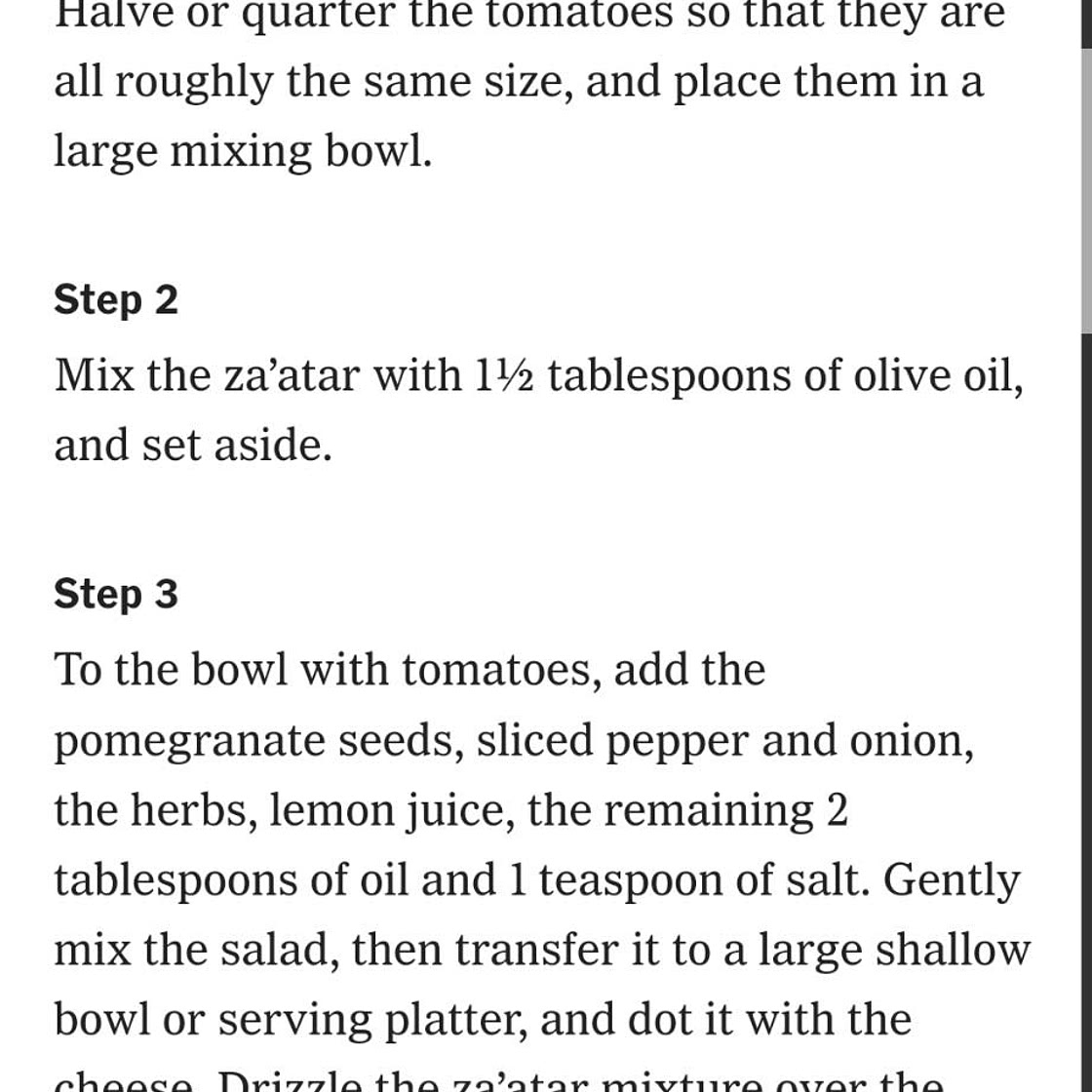 Yotam Ottolenghi’s Tomato and Pomegranate Salad