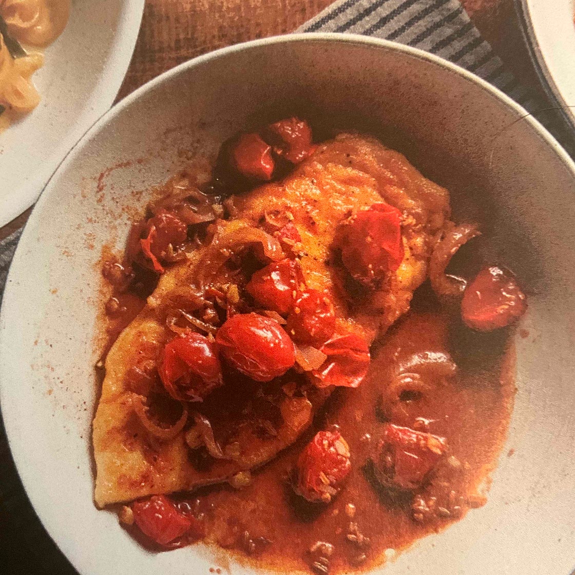 Chicken with Tomato-Balsamic Pan Sauce