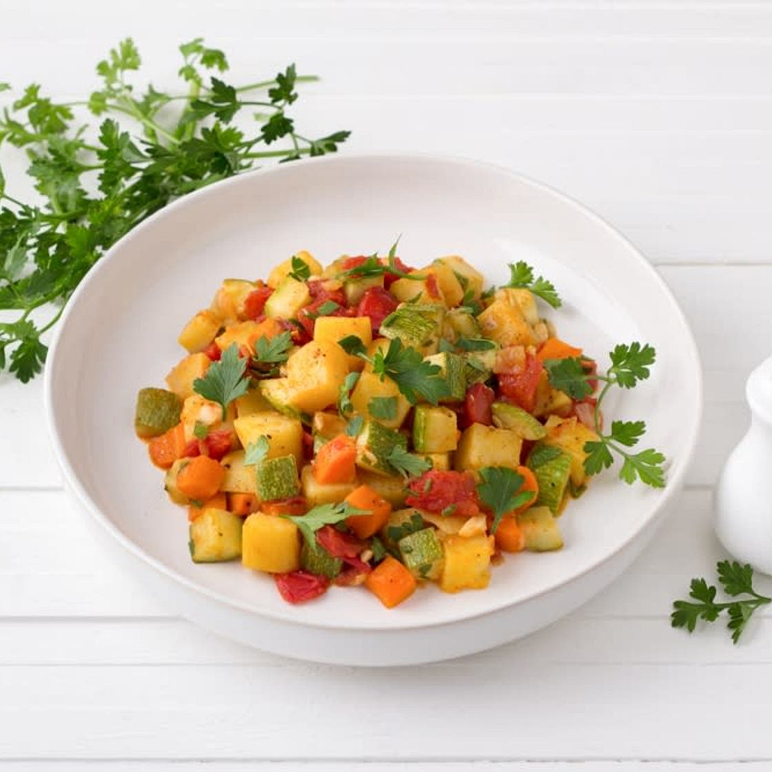 Овощное рагу с кабачками и картошкой