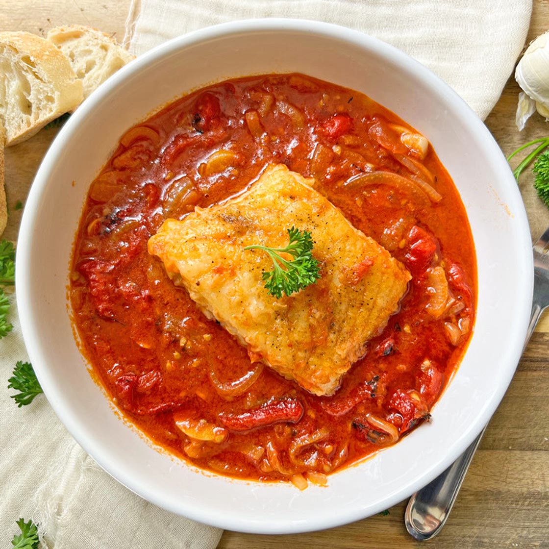 Rioja-Style Cod with Sauce | Bacalao a la Riojana