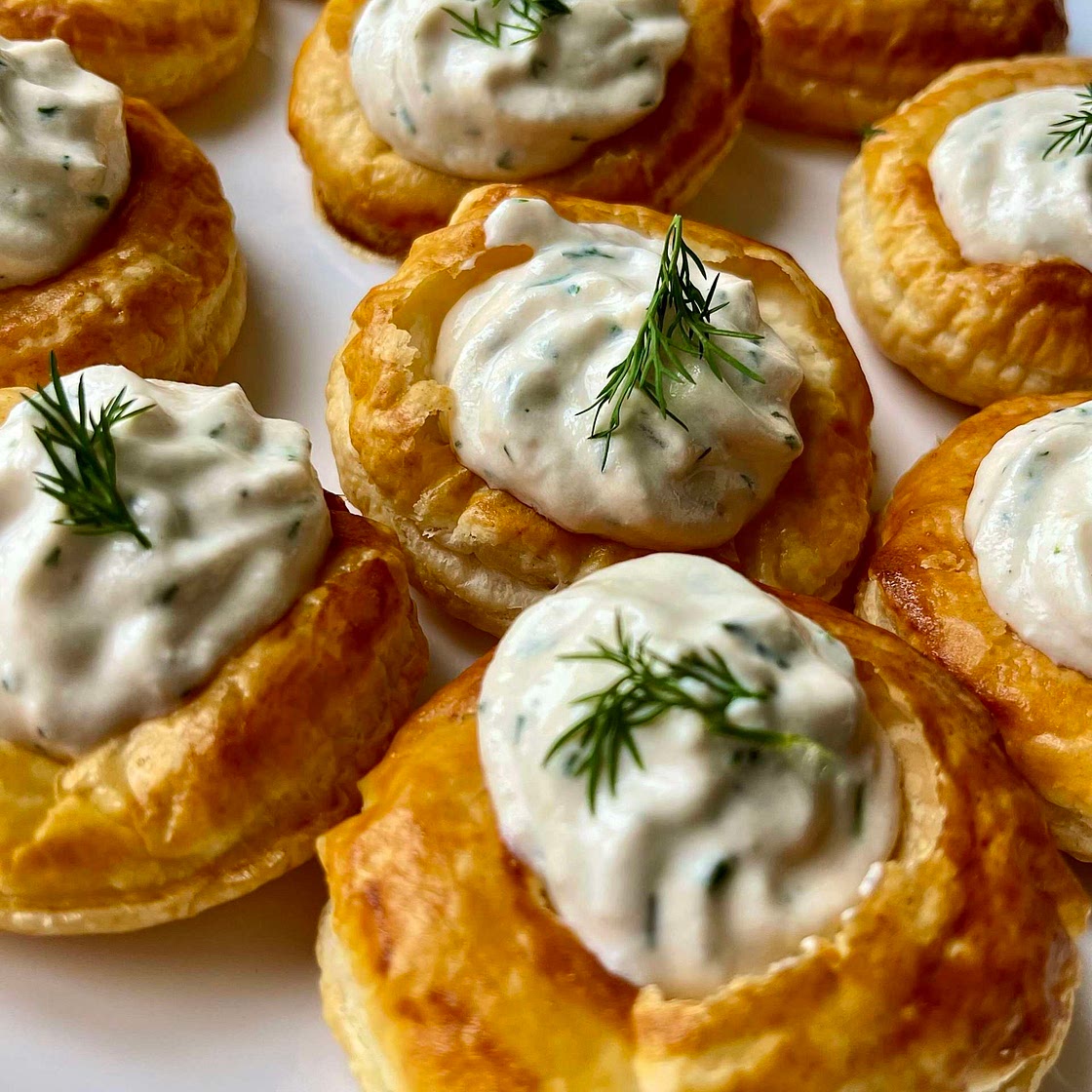 Smoked Salmon Mousse Puffs
