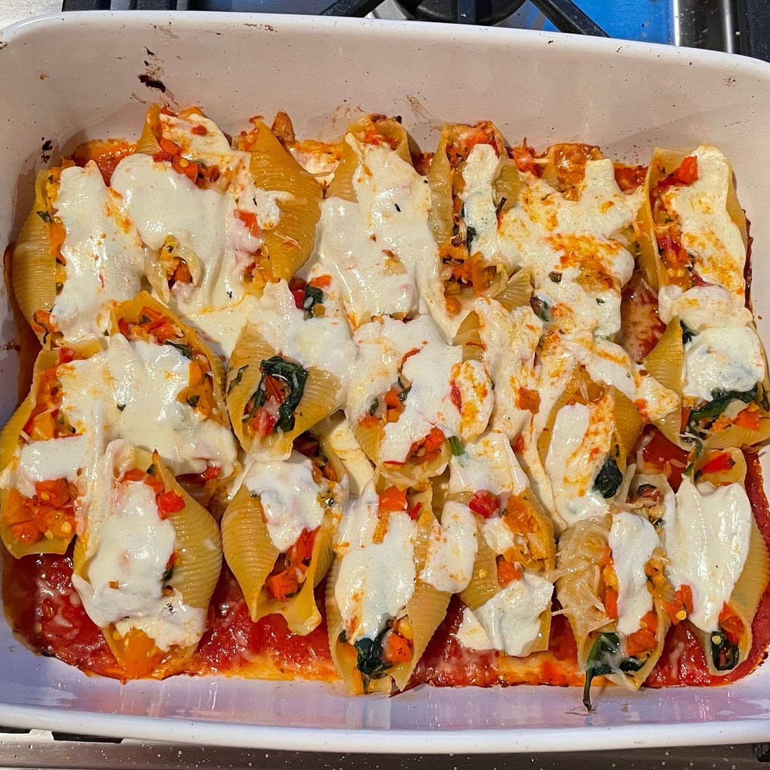 Vegetarian Stuffed Shells (without ricotta)