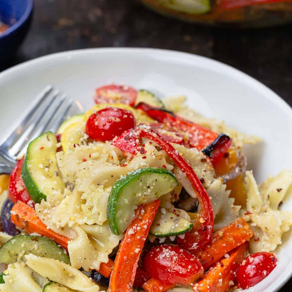 Pasta Primavera with Roasted Vegetables