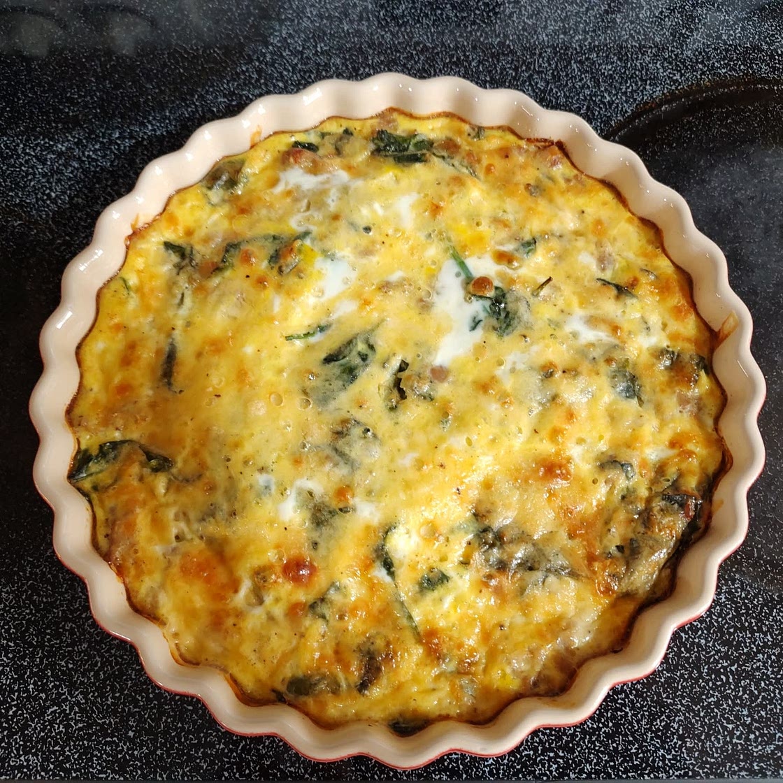 Crustless Sausage and Spinach Quiche