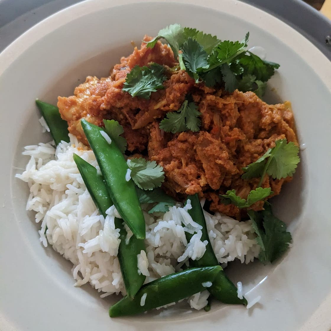 Warming coconut, chilli & ginger chicken thighs