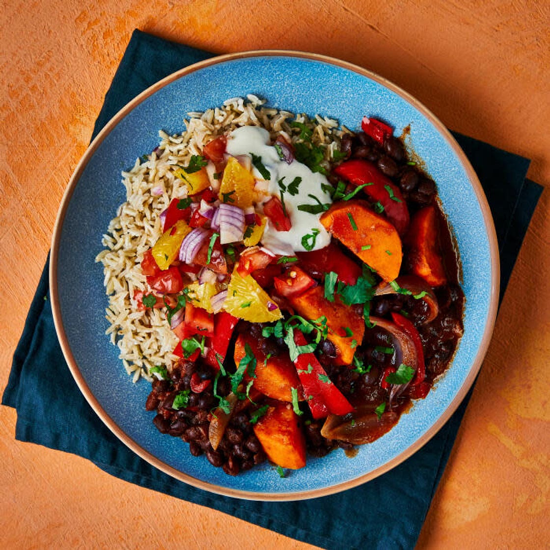 Brazilian-Style sweet potato and black bean veggie stew