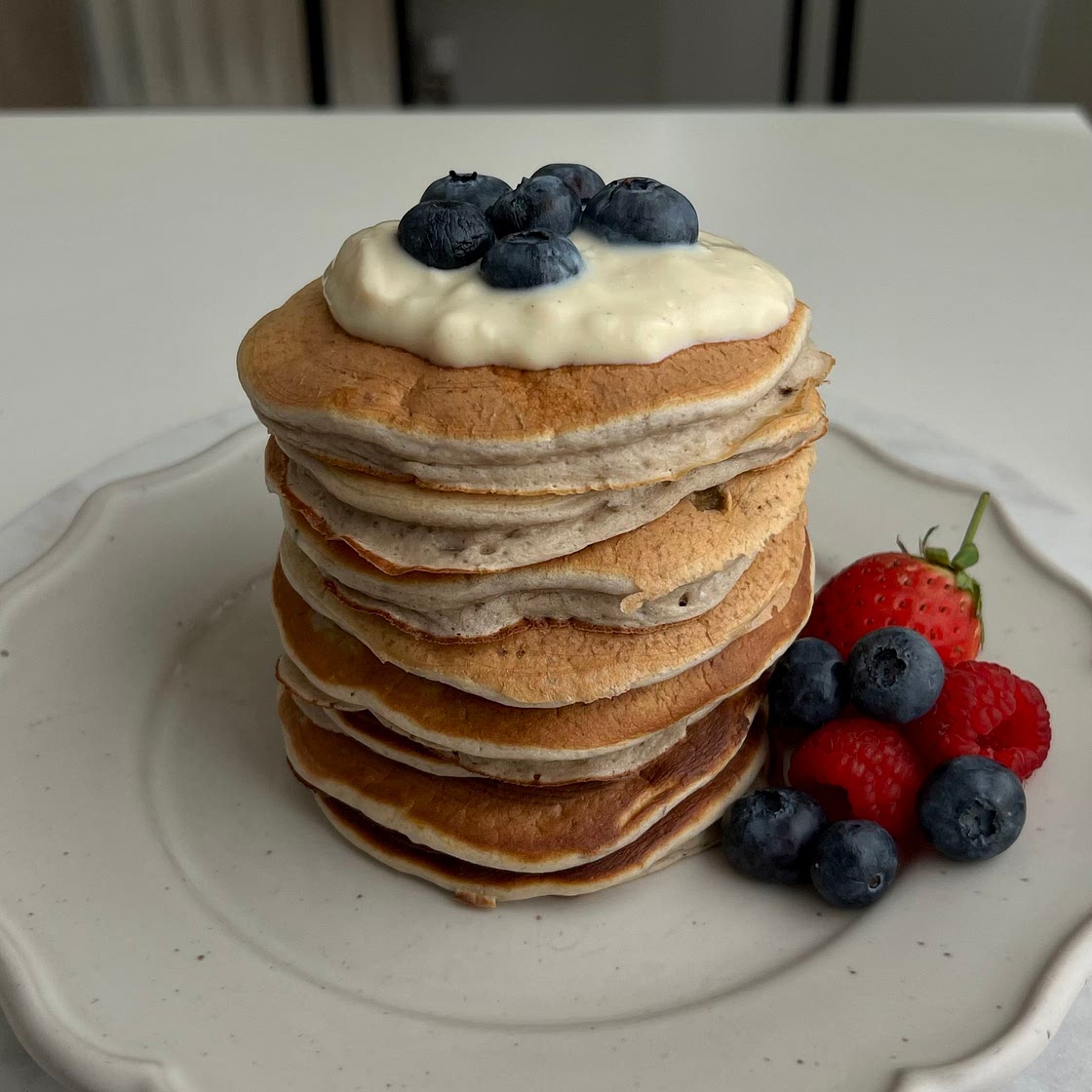 Protein Blueberry Pancakes gluten-free 