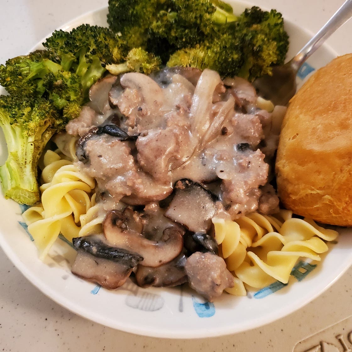 Turkey and Portobello Stroganoff