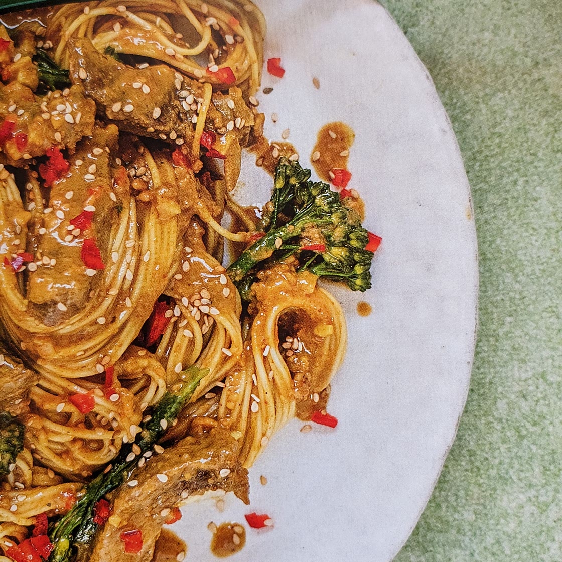 BEEF NOODLES WITH PEANUT SAUCE