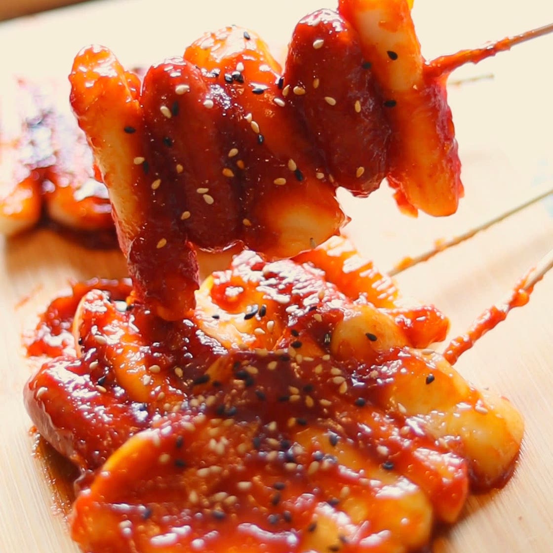 Tteok-Kkochi (Korean Rice Cake Skewers)