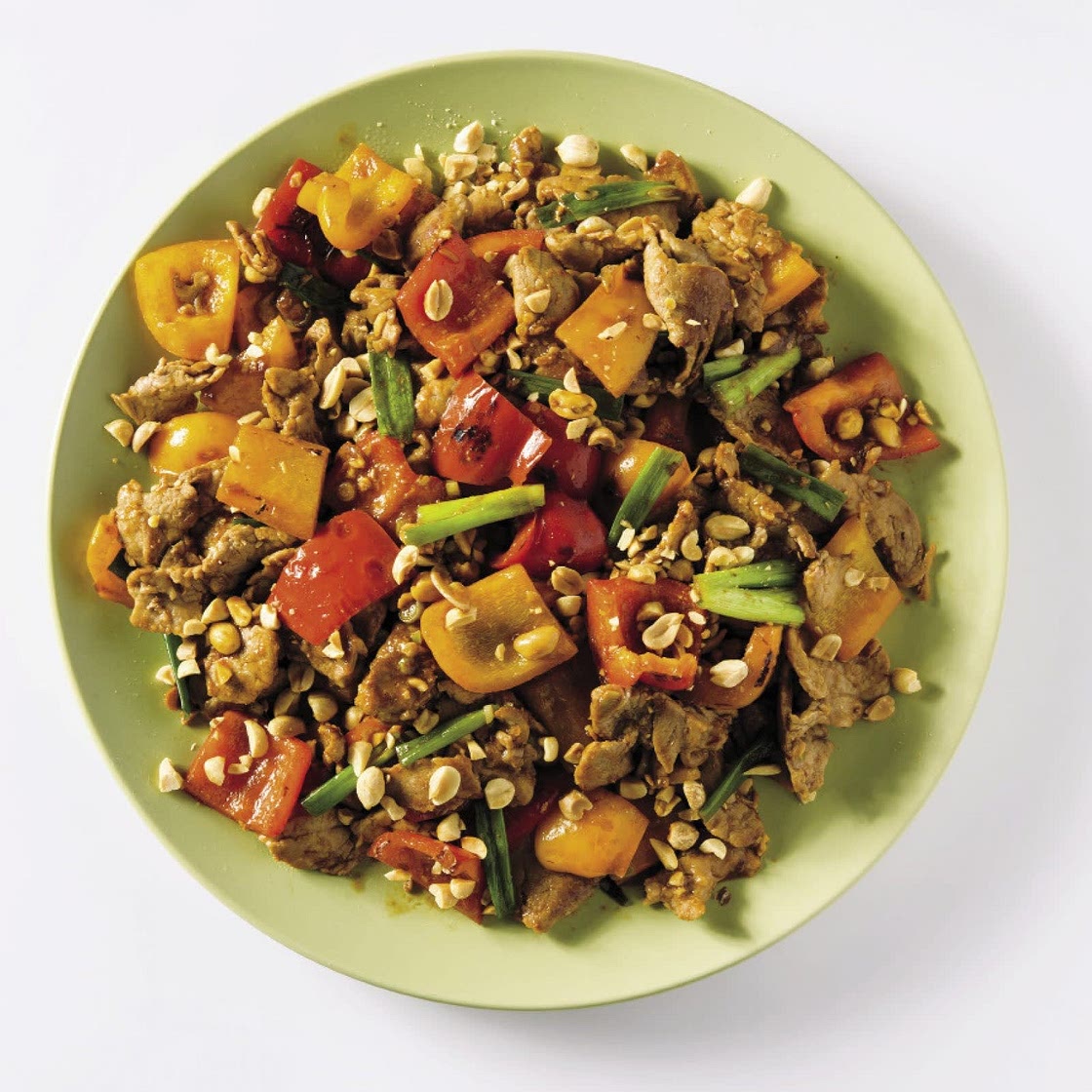Stir-Fry Pork w/ Sweet Peppers & Peanuts