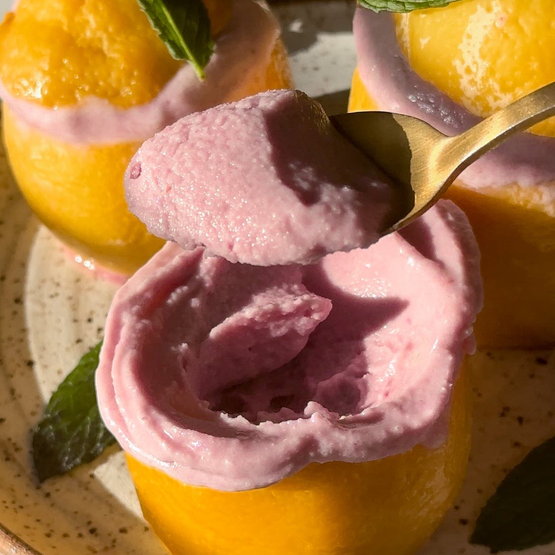 Vegan Lemon Lavender Ice Cream