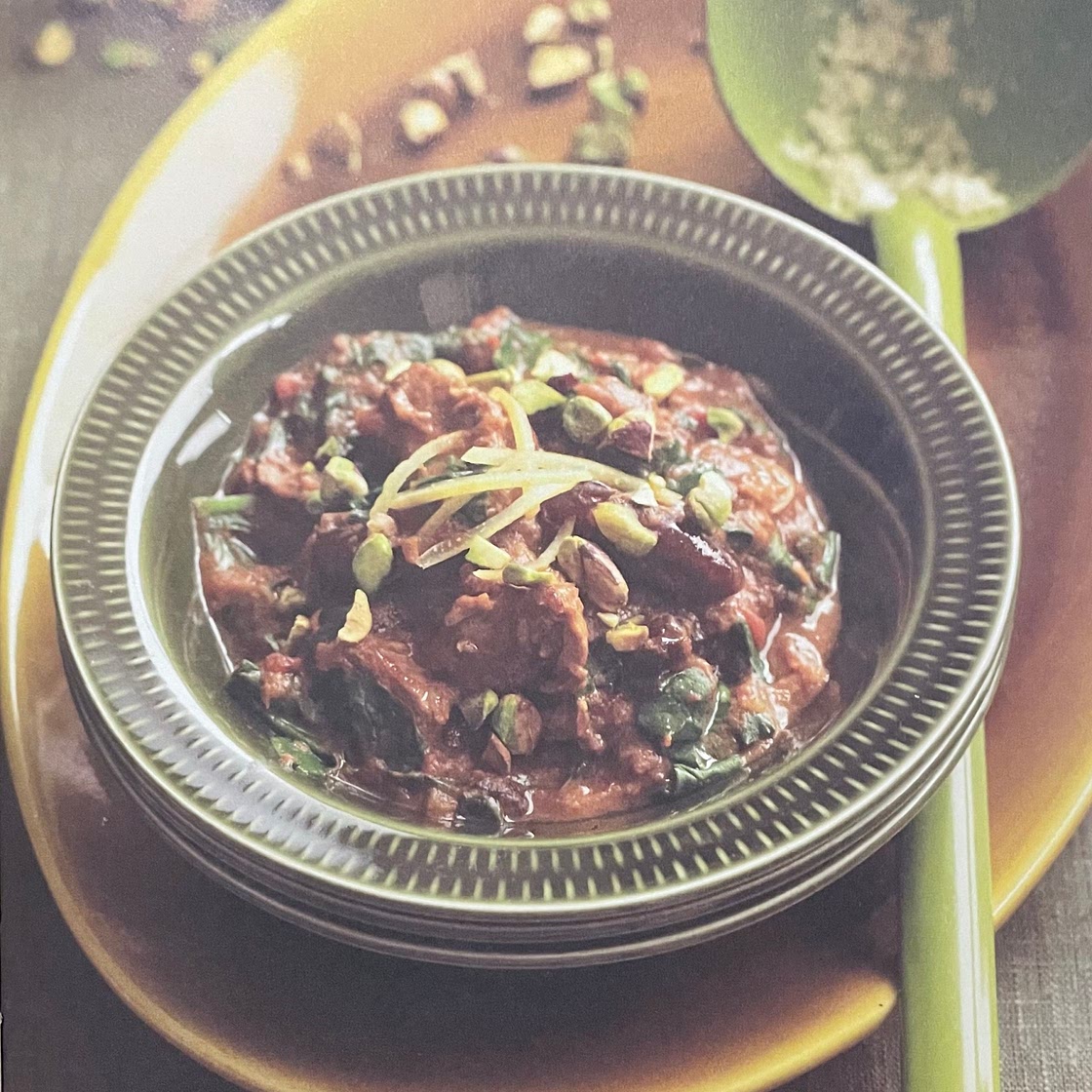 Beef, date and spinach tagine