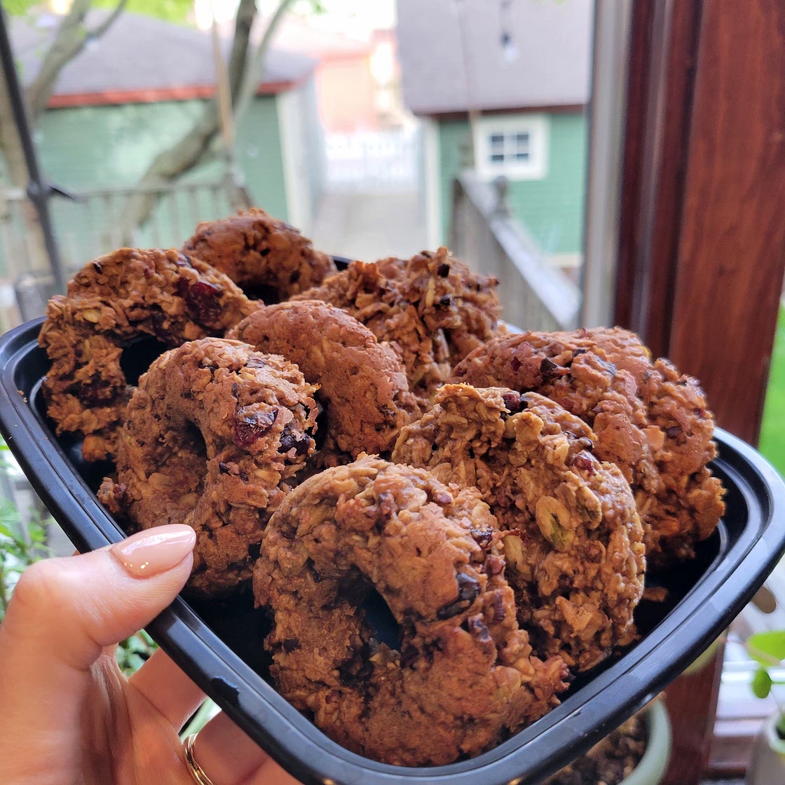 Peanut butter oat protein rings