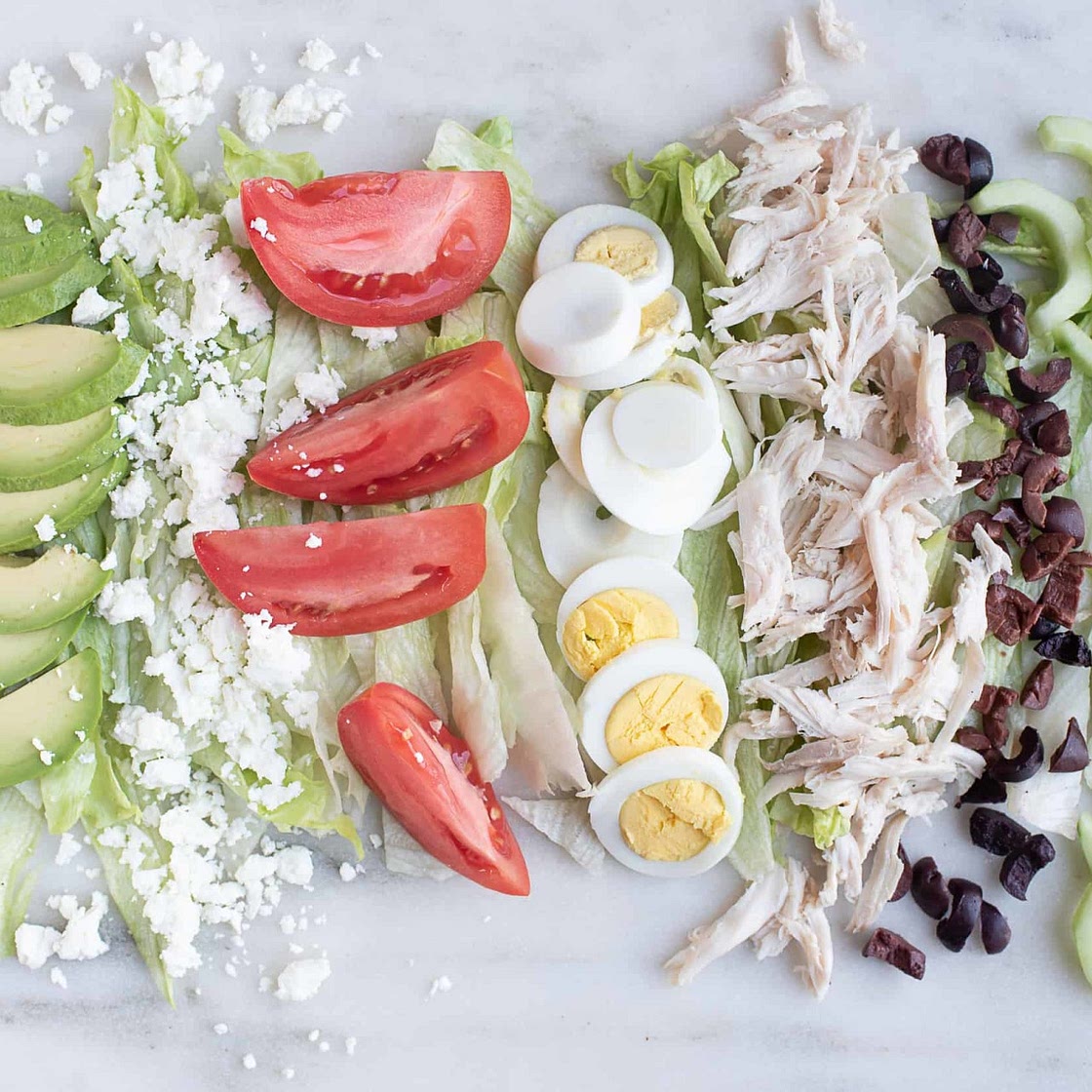 Family-Stlye cobb salad (Solidstarts)