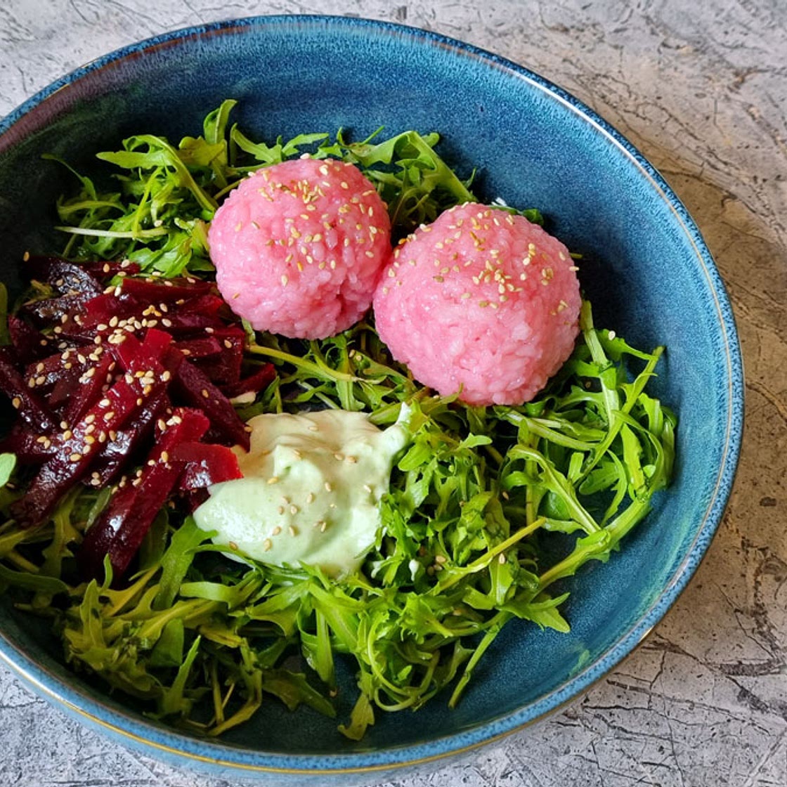Rote-Bete-Balls mit Rucola