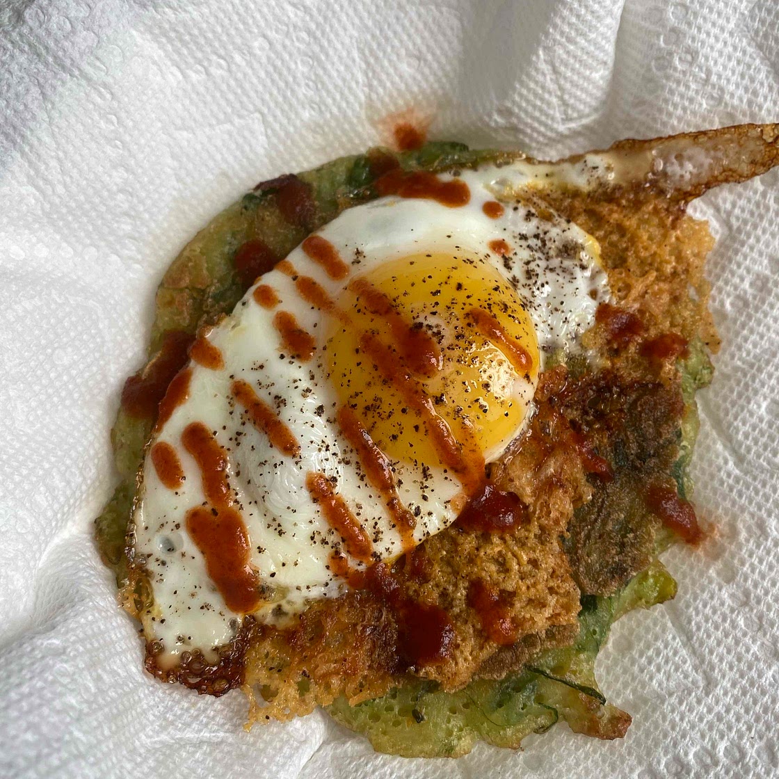 Korean pancake breakfast tacos 