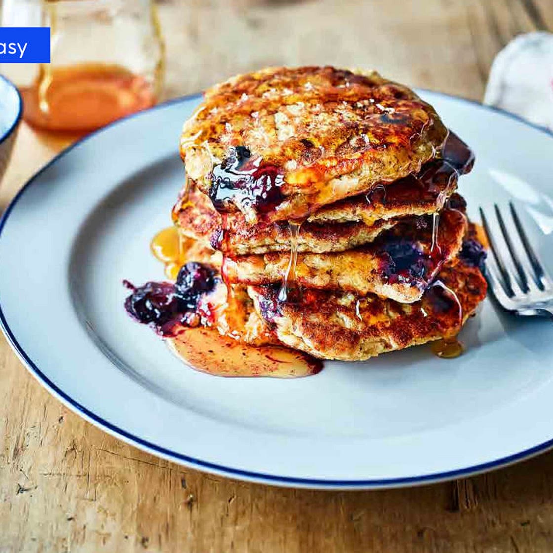 Overnight oatmeal pancakes