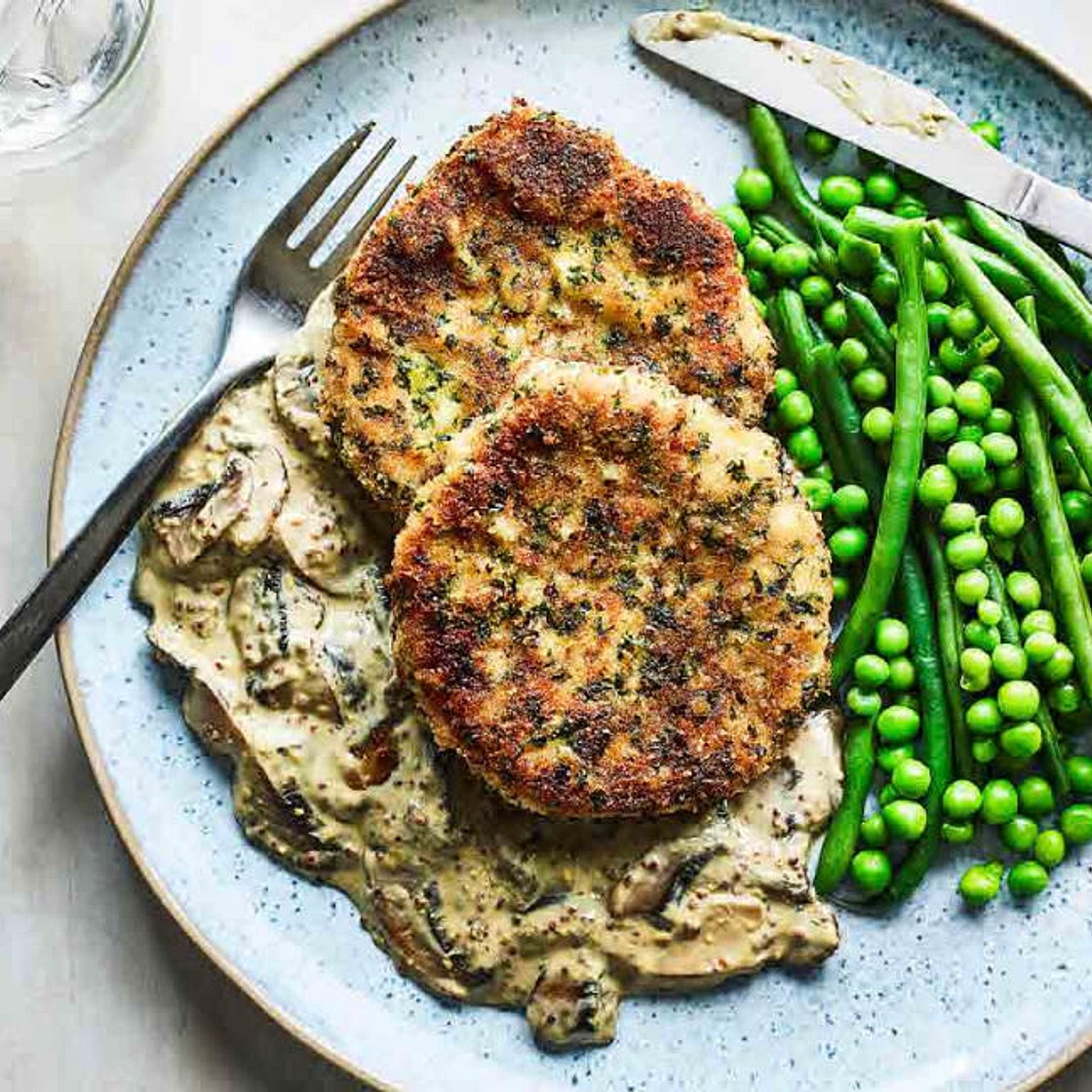 Lemon and herb pork schnitzel