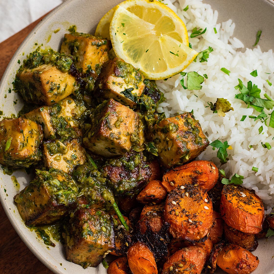 Vegan Chimichurri Tofu Bowl