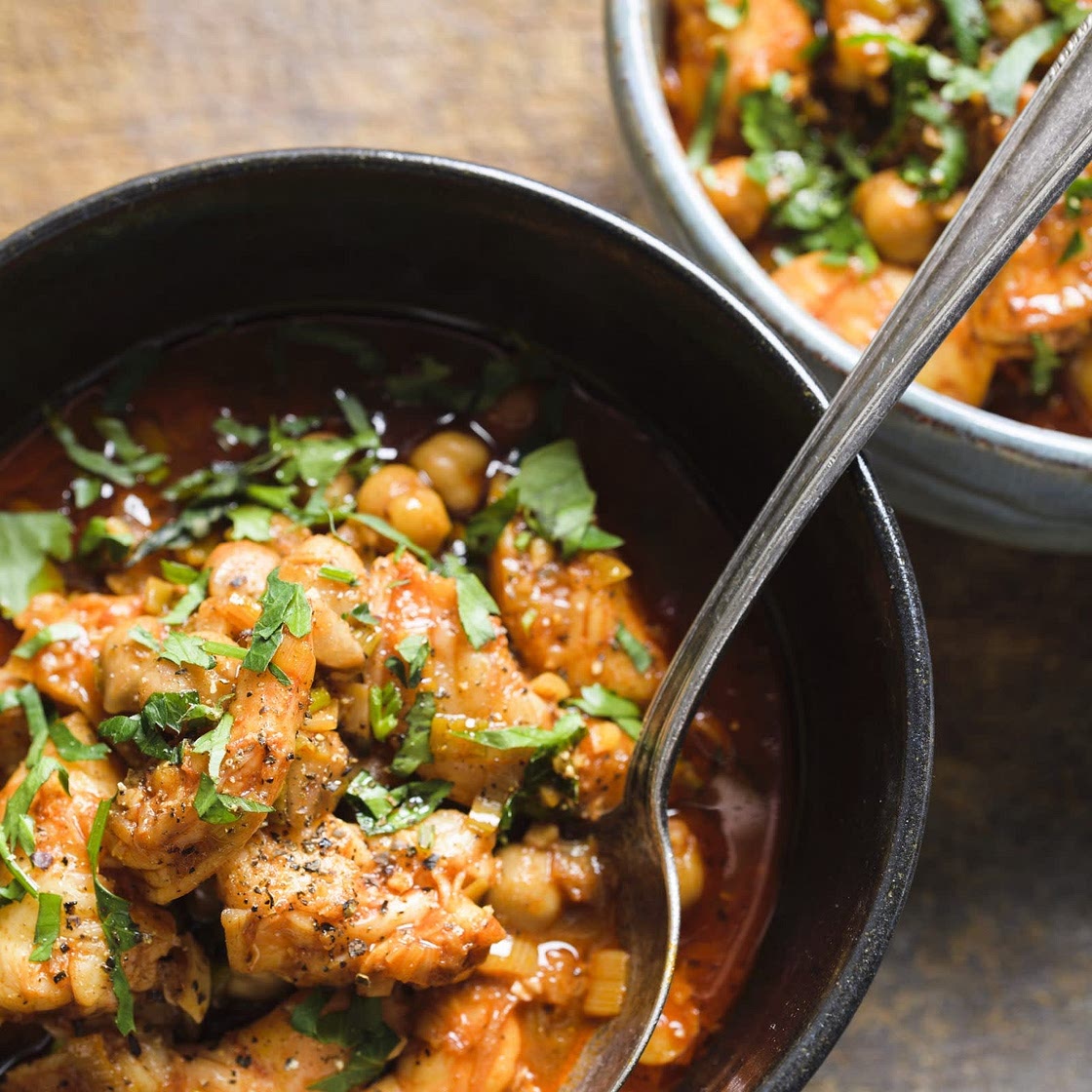 Spanish Shrimp & Chickpea Stew