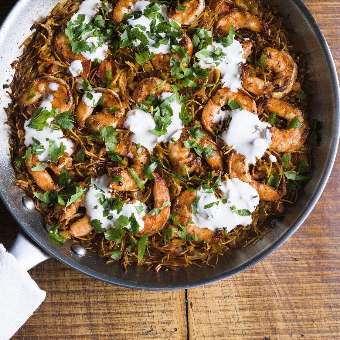 Toasted Noodles w/ Shrimp