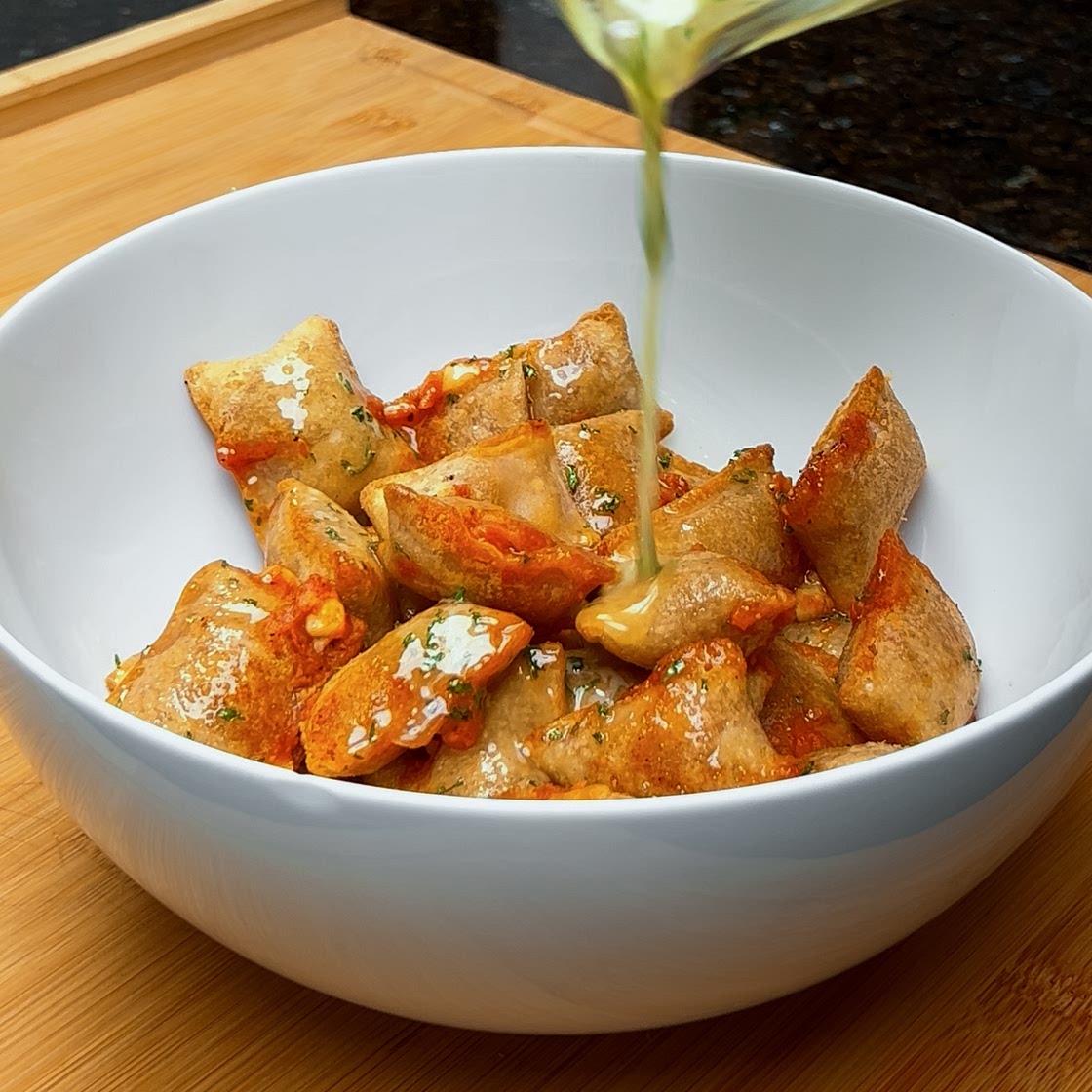 Air Fryer Garlic Parmesan Pizza Rolls