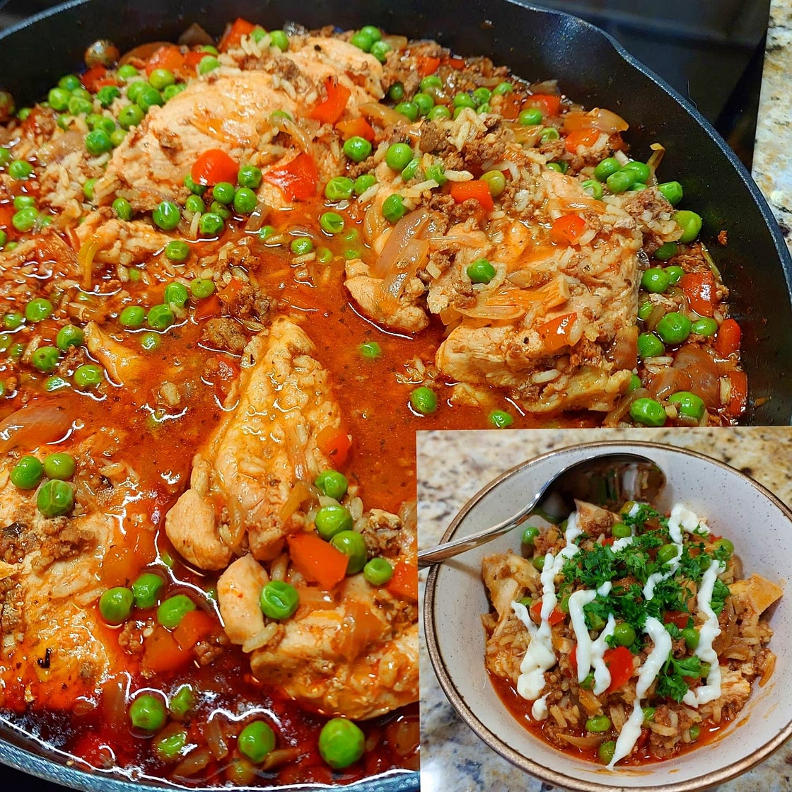 Chicken & chorizo one-pan