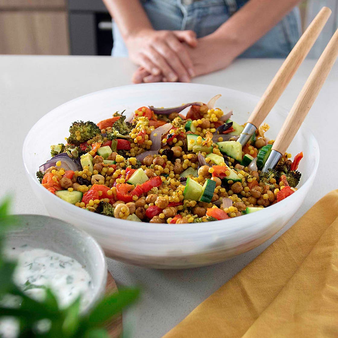 PEARL COUSCOUS & ROASTED VEGGIE SALAD (MEAL PREP)