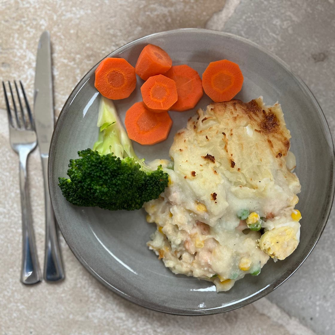 Very Healthy Fish Pie made with Butter Bean & Cauliflower Sauce