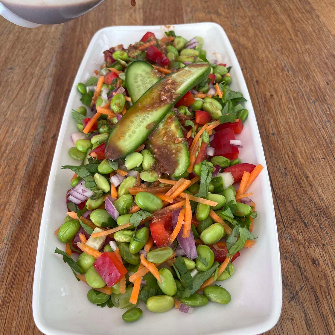 Asian Edamame Salad with Ginger Dressing