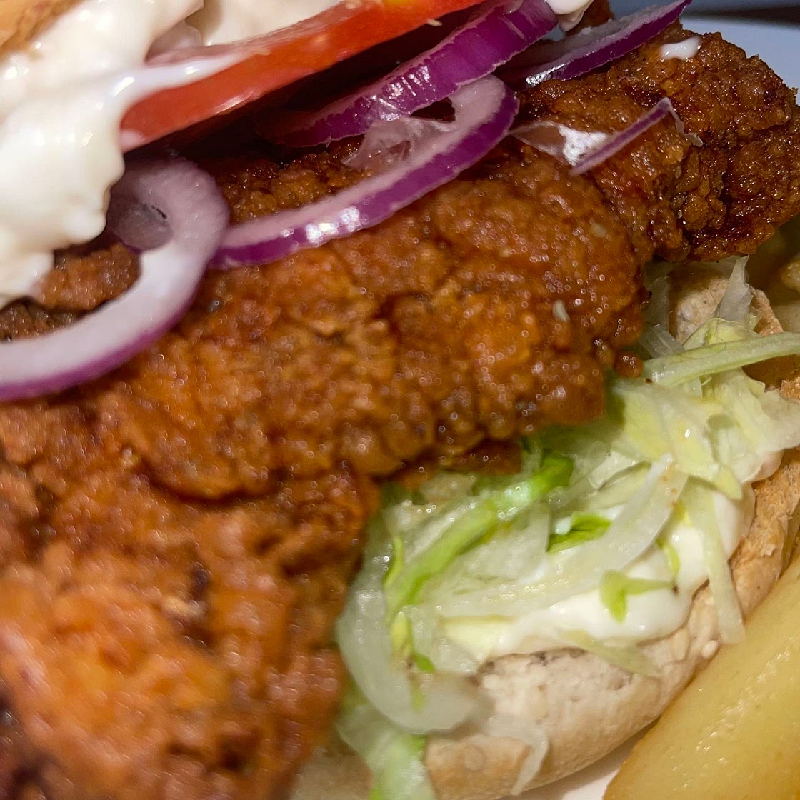 Deep Fried Chicken Burger 